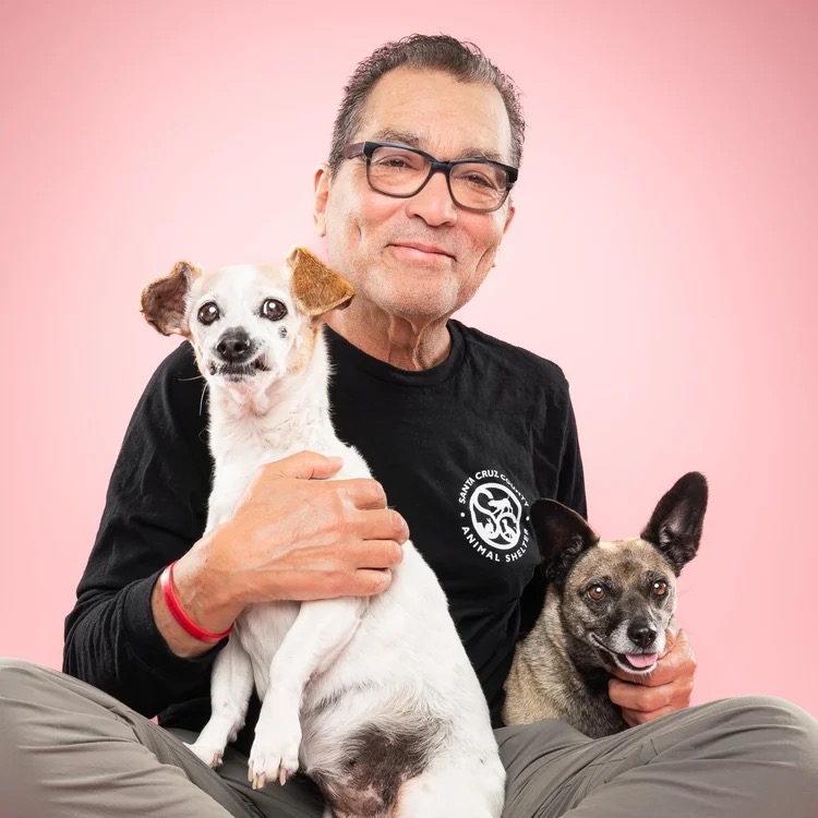 Gary Bencomo with Stella and Lucy