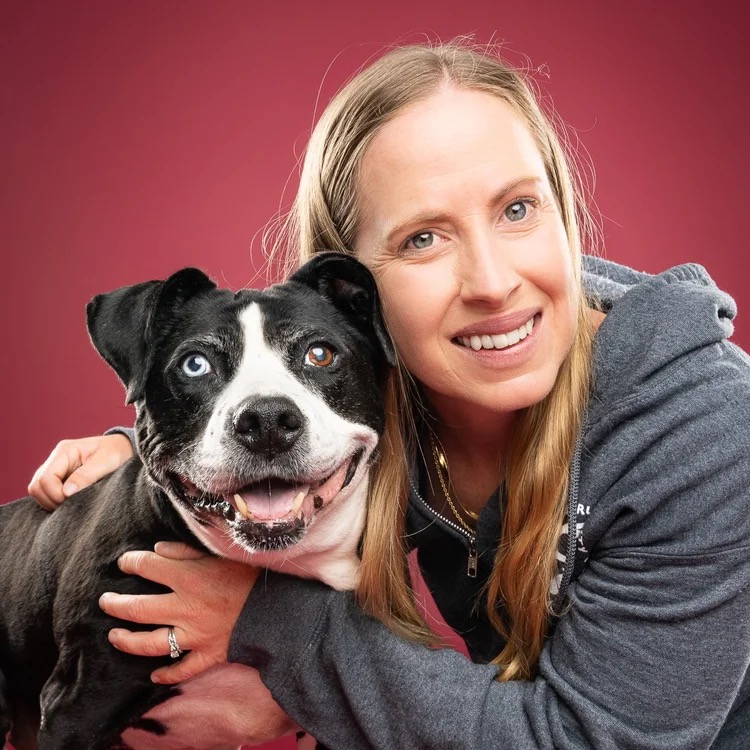 Kelsey Harrison with Taz